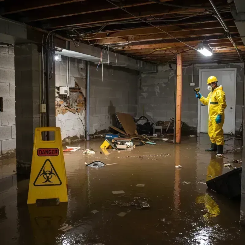 Flooded Basement Electrical Hazard in Cavalier, ND Property