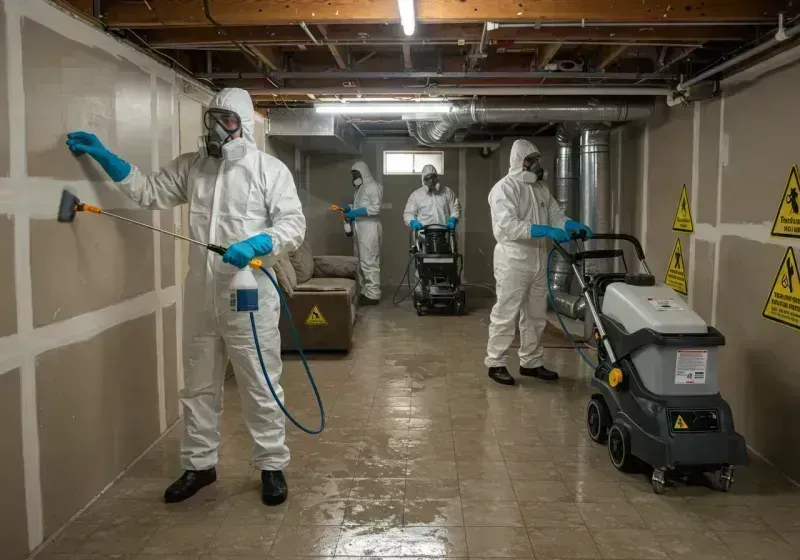 Basement Moisture Removal and Structural Drying process in Cavalier, ND